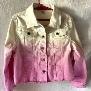 Falls Creek Pink & White Ombre Denim Jacket Sz XS (4/5)